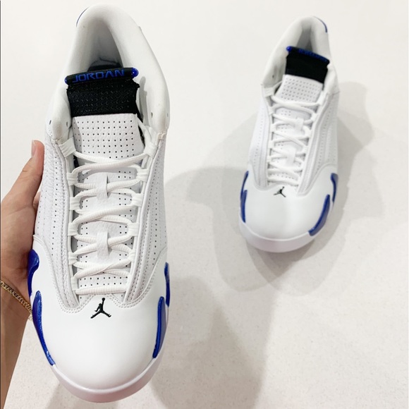 👟 New Nike Air Jordan 14 White Blue Sneakers - Picture 2 of 3
